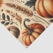 かぼちゃ水彩秋の模様秋 薄葉紙 (詳細)