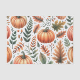 かぼちゃ水彩秋の模様秋 薄葉紙