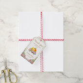 かぼちゃ水色フローラ秋ありがとうギフトラベル ギフトタグ (より糸付き)