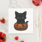 かぼちゃ猫 – かわいい不気味猫用ハロウィンシャツ スタンダードランチョンナプキン (インサイチュ)