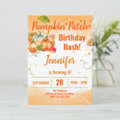 かぼちゃ畑お誕生日パーティーへの招待 招待状 (スタンド正面)