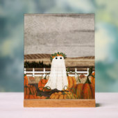 かぼちゃ畑に幽霊がある アクリルサイン (ニュートラル)