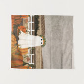 かぼちゃ畑に幽霊がある タペストリー (正面(横))