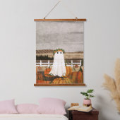 かぼちゃ畑に幽霊がある 吊り下げ型タペストリー (寝室)