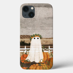 かぼちゃ畑に幽霊がある iPhone 13ケース