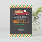 かぼちゃ畑の少年　1歳の誕生日　かわいい秋 招待状 (スタンド正面)