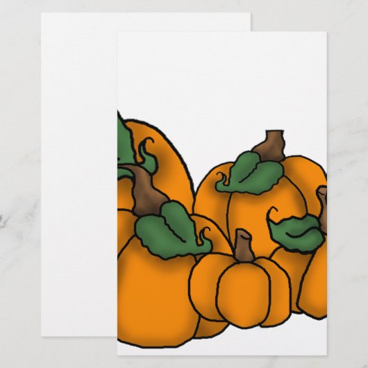 かぼちゃ畑 便箋 (正面/裏面)