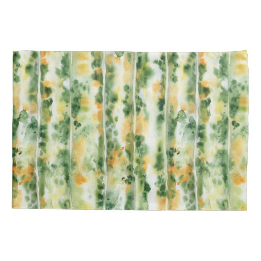 かぼちゃ皮の黄緑色パターン 枕カバー (裏面)