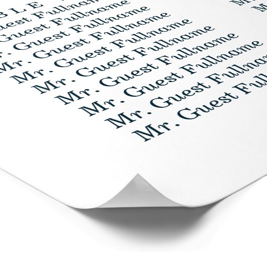 かぼちゃ秋の結婚式座席表 ポスター (角)