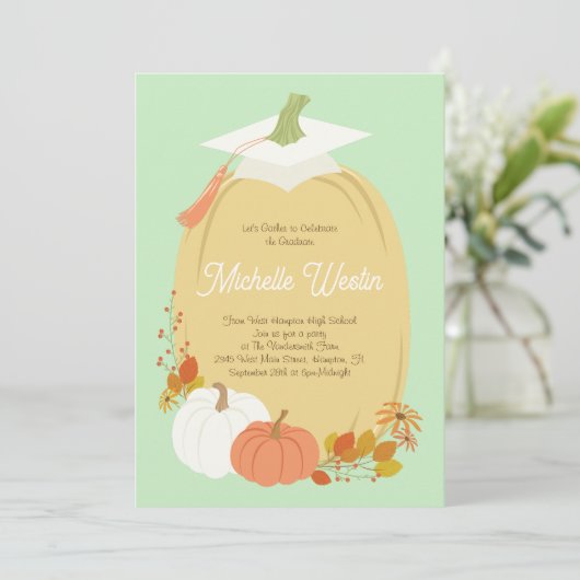 かぼちゃ秋小学校卒業パーティー 招待状 (スタンド正面)