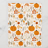 かぼちゃ秋柄スクラップブック紙 (正面/裏面)