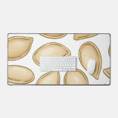 かぼちゃ種子パターン デスクマット (キーボード&マウス)