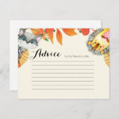 かぼちゃ素朴の動物アドバイスカード赤ちゃんシャワー エンクロージャーカード (正面/裏面)