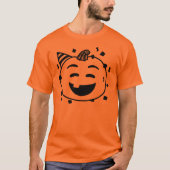かぼちゃ絵文字グループのコスチュームハローウィンパーティ絵文字 Tシャツ (正面)