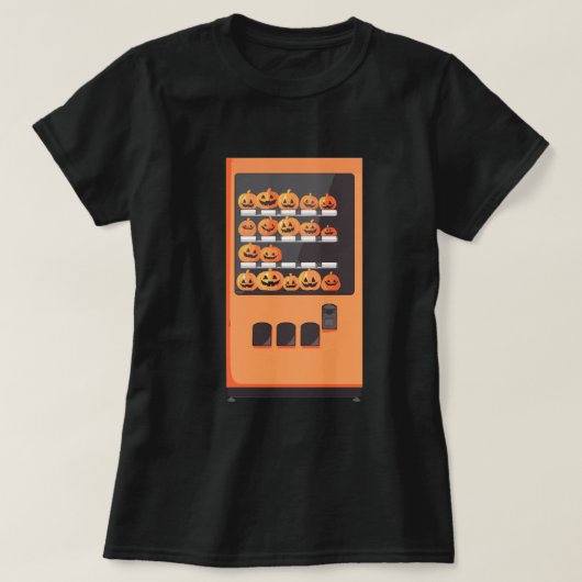 かぼちゃ自動販売機 かわいいハロウィンTシャツ Tシャツ (デザイン正面)