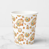 かぼちゃ花柄 紙コップ (正面)