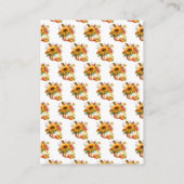 かぼちゃ花花花花束赤ちゃんシャワーおむつラッフル エンクロージャーカード (裏面)