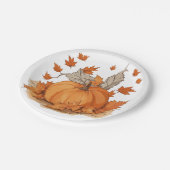 かぼちゃ葉と ペーパープレート (アングル)