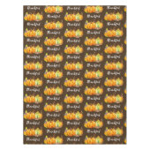 かぼちゃ葉や、葉に感謝のパターン テーブルクロス (正面)