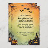 🎃かぼちゃ詰めハローウィンパーティ 招待状 (正面/裏面)