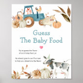 かぼちゃ農場動物トラクター赤ちゃんの離乳食当てクイズ ポスター (正面)