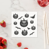 かぼちゃ頭とこうもり スタンダードカクテルナプキン (インサイチュ)