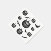 かぼちゃ頭とこうもり スタンダードカクテルナプキン (角)