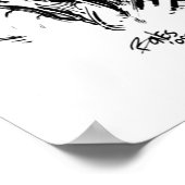 かぼちゃ頭の白黒 ポスター (角)