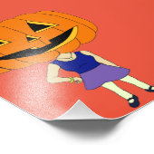 かぼちゃ頭チビ（小さくかわいく書いた感じ）女 フォトプリント            (角)