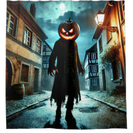 かぼちゃ頭 シャワーカーテン