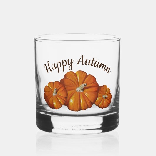 かぼちゃ飲料用ガラス ウイスキーグラス (正面)