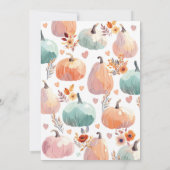 かぼちゃ1歳誕生日 小さなパステルオータム 招待状 (裏面)