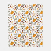 かぼちゃ、ザクロ、梨 フリースブランケット (正面)