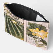 かぼちゃ、ヴィンテージ及び葉花のイラストレーション アクセサリーポーチ (見開き)