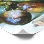 かぼちゃ、果物、ガラス製品 ポスター (角)