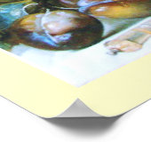 かぼちゃ、果物、ガラス製品 ポスター (角)