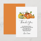 かぼちゃ, 秋のパーティー, 感謝カード 招待状 (正面/裏面)