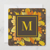 かぼちゃ 秋 オータム フォール ハーベスト パターン 招待状 (裏面)