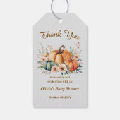 かぼちゃ 秋 オータム ボヘミア フラワー 感謝 ギフトタグ (裏面)