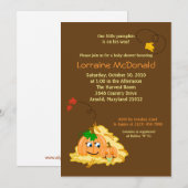 かぼちゃ 5x7 秋 オータム ベイビーシャワー 招待状 (正面/裏面)