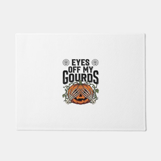 かぼちゃTシャツ ハロウィン おもしろパロディー ドアマット (正面)