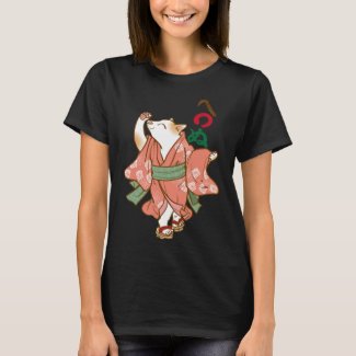 かまわぬ猫娘 BL Tシャツ