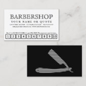 かみそりのストライプなロイヤリティのパンチカード ロイヤリティカード (正面/裏面)