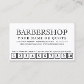 かみそりのストライプなロイヤリティのパンチカード ロイヤリティカード (正面)