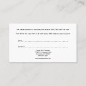 かみそりのストライプな紹介プログラム 紹介カード (裏面)