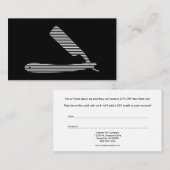 かみそりのストライプな紹介プログラム 紹介カード (正面/裏面)