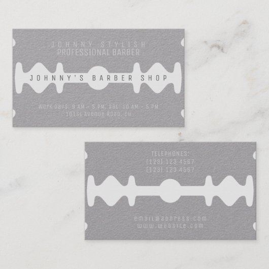かみそりのフェイクな一見の形カバー灰色の技術 名刺 (正面/裏面)