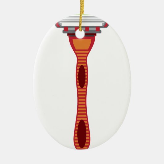 かみそりのベクトル セラミックオーナメント (正面)