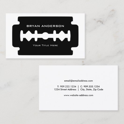 かみそりの刃の名刺 名刺 (正面/裏面)