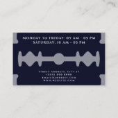 かみそりの形のロイヤリティカード  名刺 (裏面)